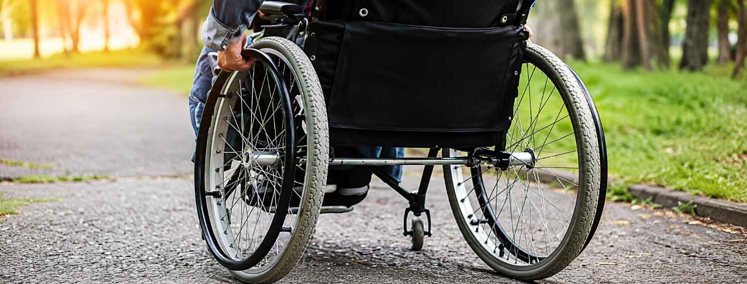 Wheelchair user receiving medical support and rehabilitation care through Indbharat Global Foundation healthcare initiative